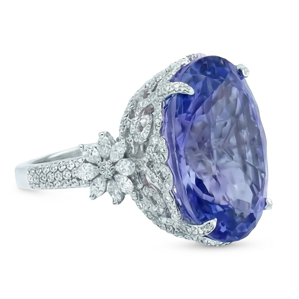 echter round diamant 6Karat ring Seitenansicht