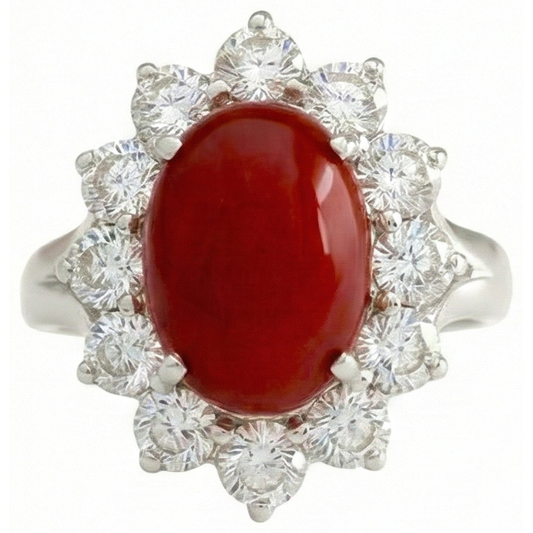 echter oval diamant 16.50Karat ring Seitenansicht