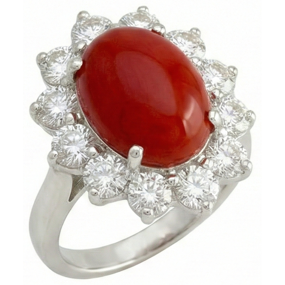 echter oval diamant 16.50Karat ring Detailansicht