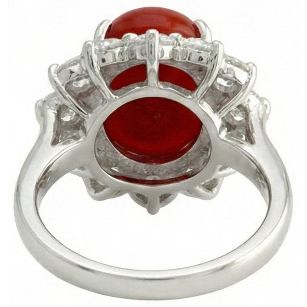 echter oval diamant 16.50Karat ring mit Diamantbesatz