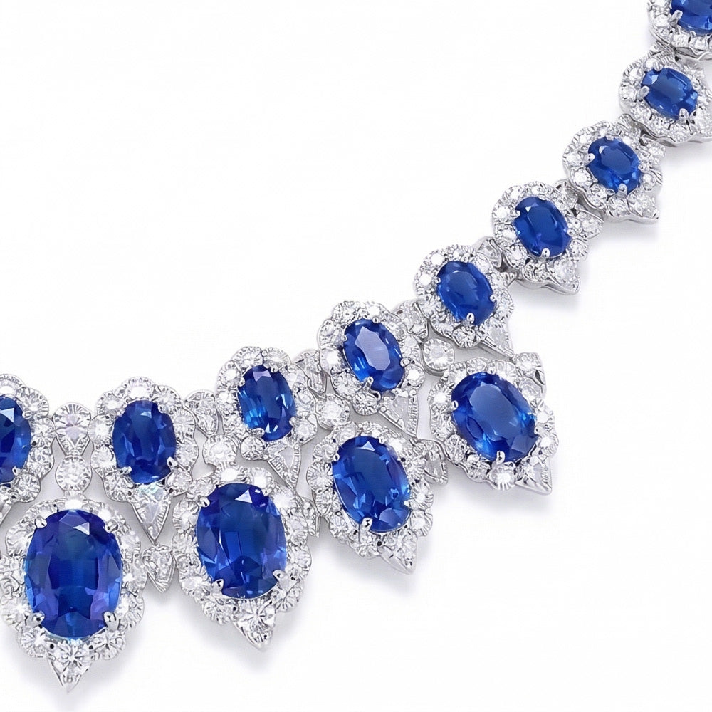 echter oval diamant anhänger Draufsicht