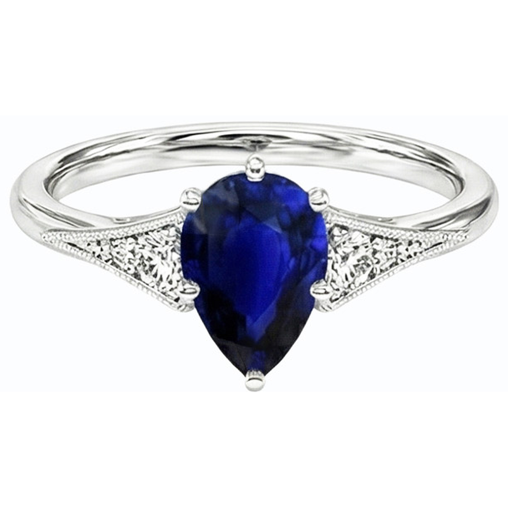 echter round diamant 1.75Karat ring Draufsicht