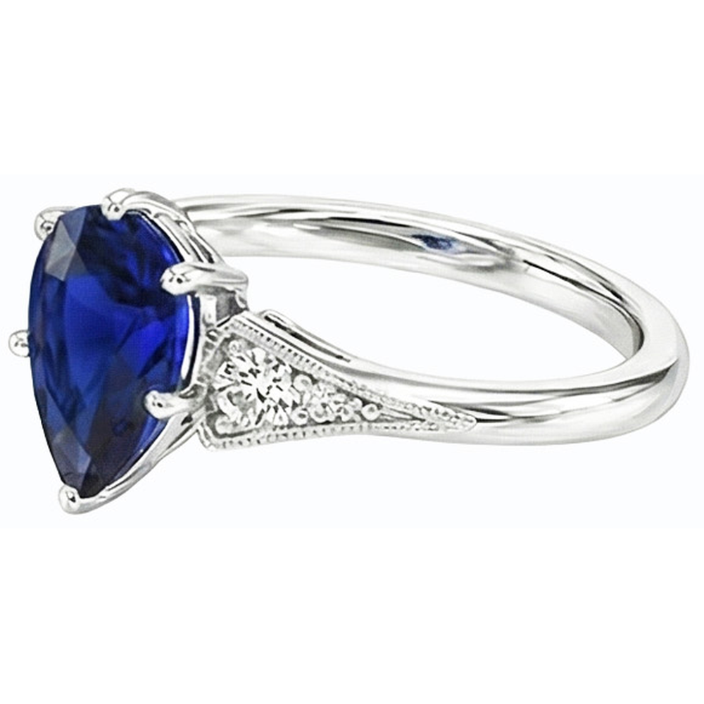 echter round diamant 1.75Karat ring Profilansicht