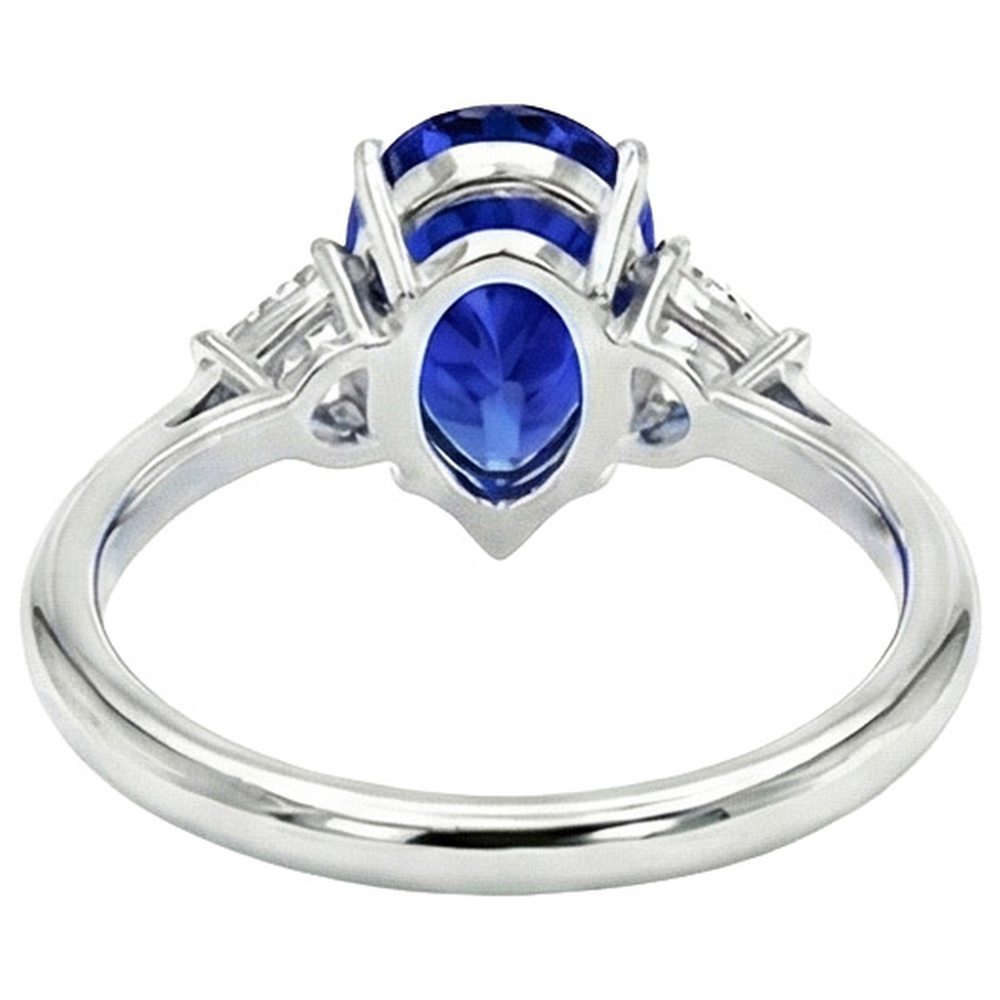 echter pear diamant 2.25Karat ring Seitenansicht