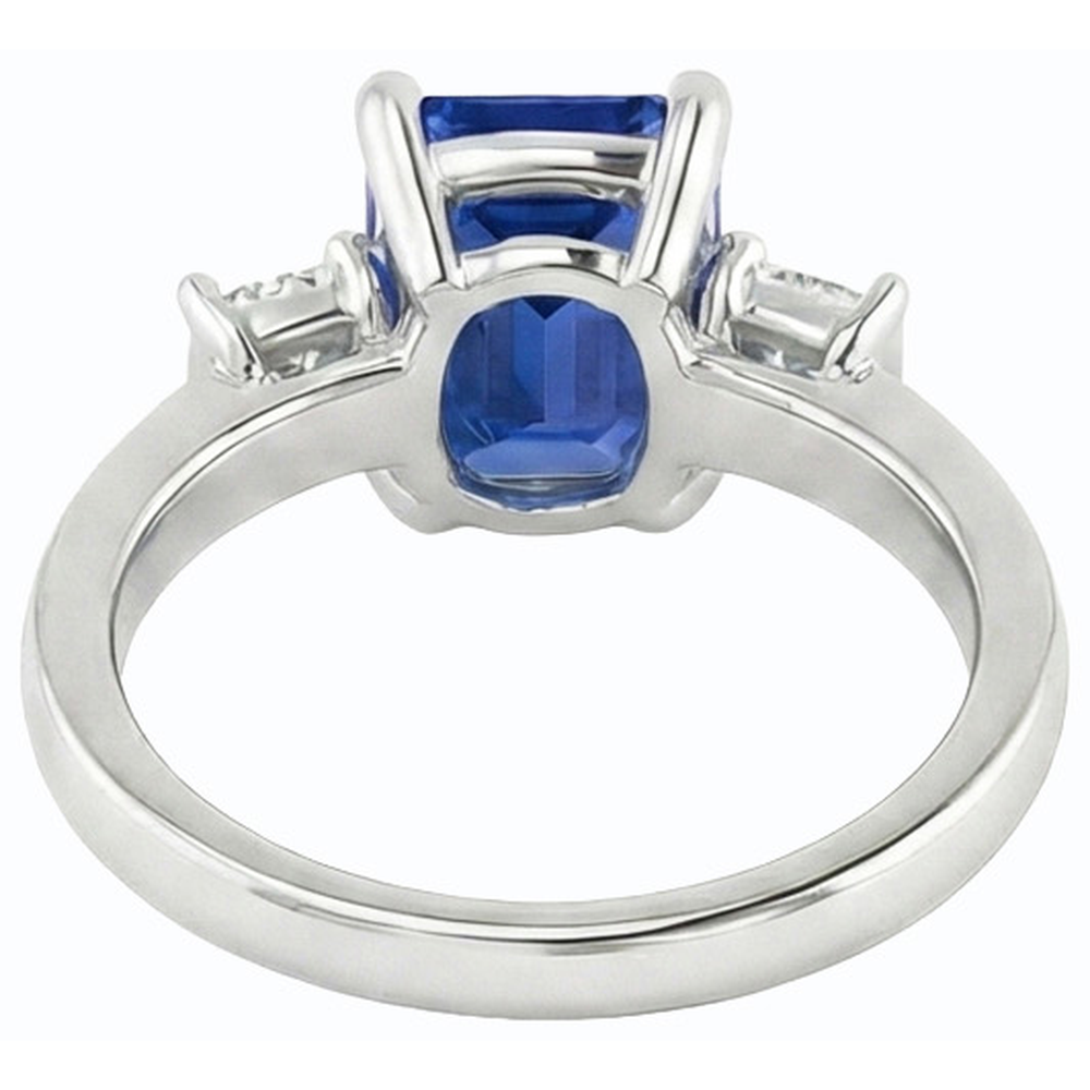 echter princess diamant 2.50Karat ring Seitenansicht