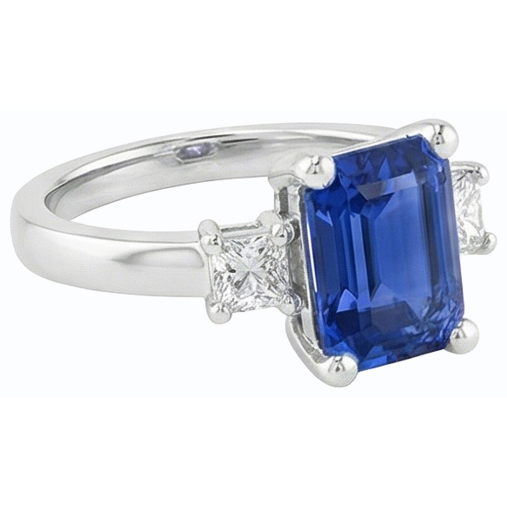 echter princess diamant 2.50Karat ring Draufsicht