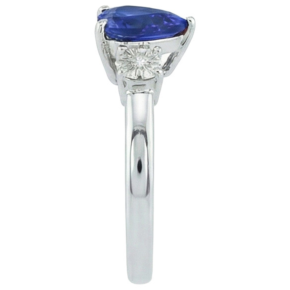 echter round diamant 11Karat ring Draufsicht