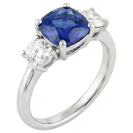 echter round diamant 2.50Karat ring Vorderansicht