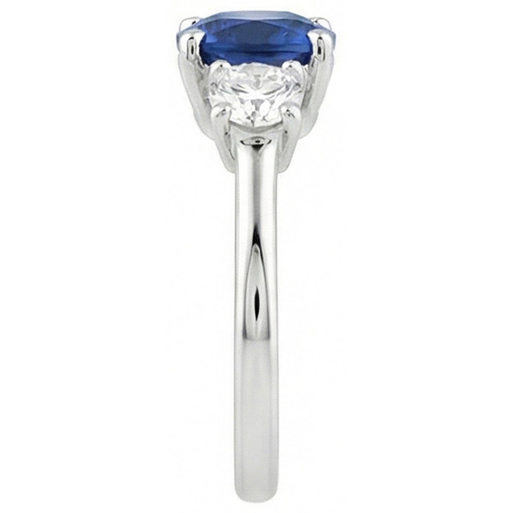 echter round diamant 2.50Karat ring Draufsicht