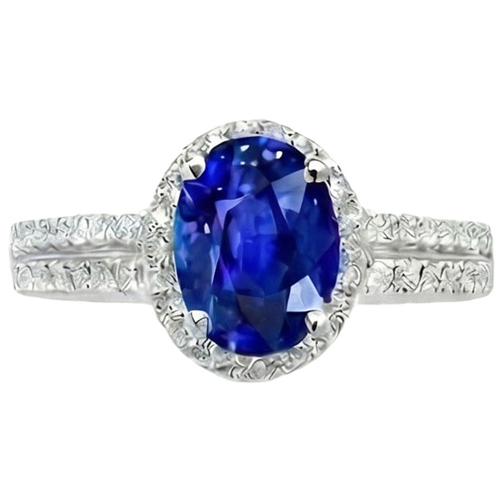 echter oval diamant 4.81Karat ring Detailansicht