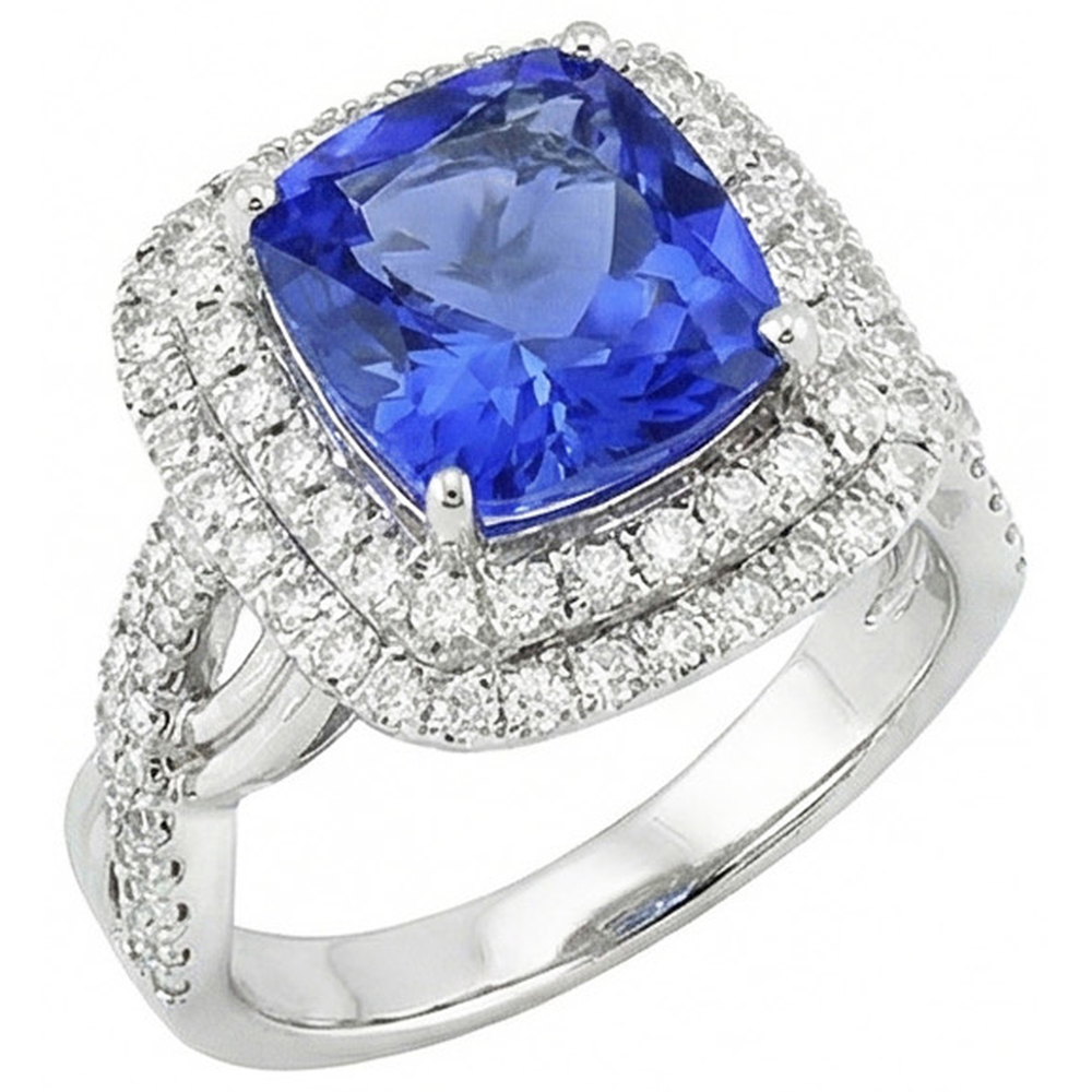 echter round diamant 4.50Karat ring Seitenansicht