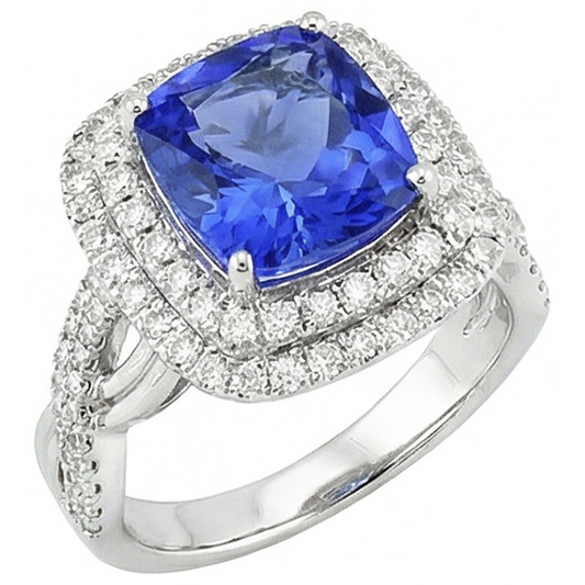 echter round diamant 4.50Karat ring Seitenansicht