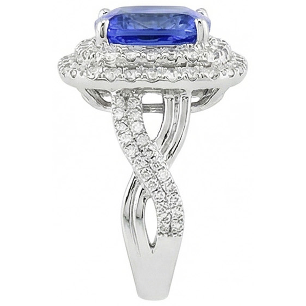 echter round diamant 4.50Karat ring Profilansicht