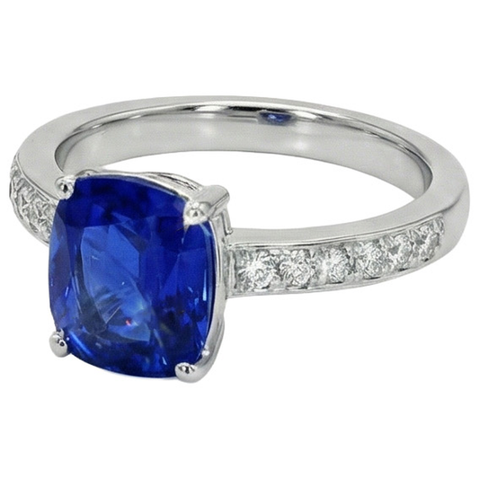 echter round diamant 6Karat ring Vorderansicht