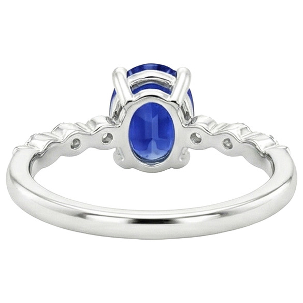 echter oval diamant 4.50Karat ring Detailansicht