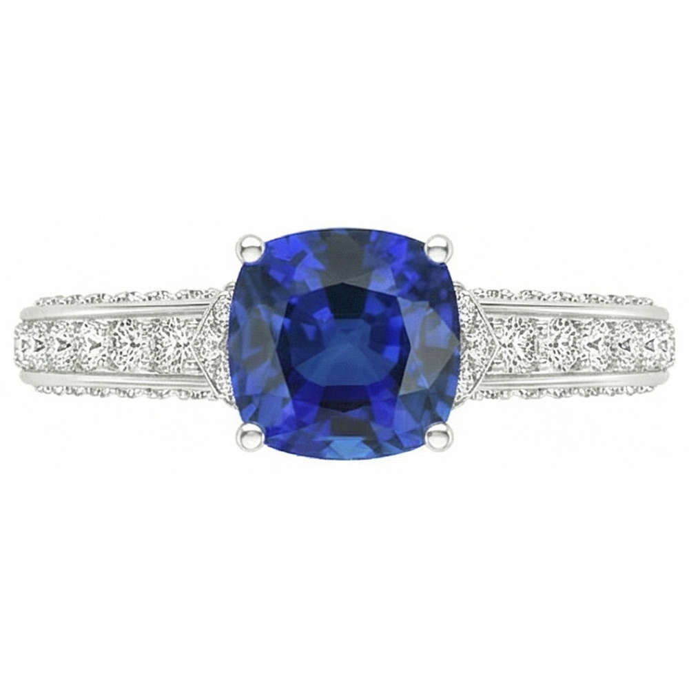 echter round diamant 3.50Karat ring Detailansicht