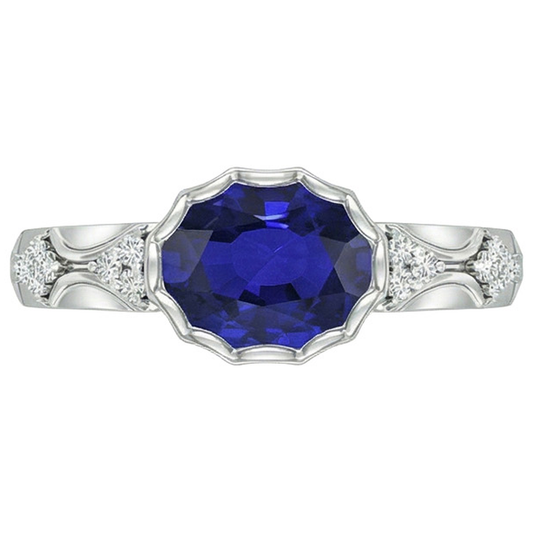 echter oval diamant 3.75Karat ring auf Weiß