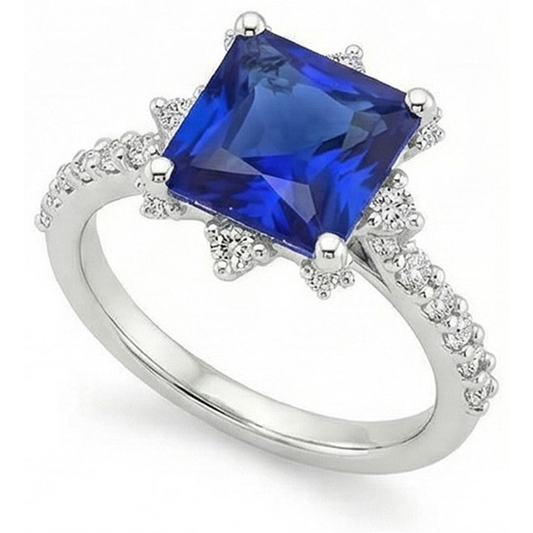 echter round diamant 6.25Karat ring Seitenansicht