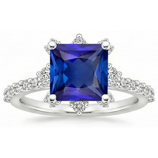 echter round diamant 6.25Karat ring auf Weiß