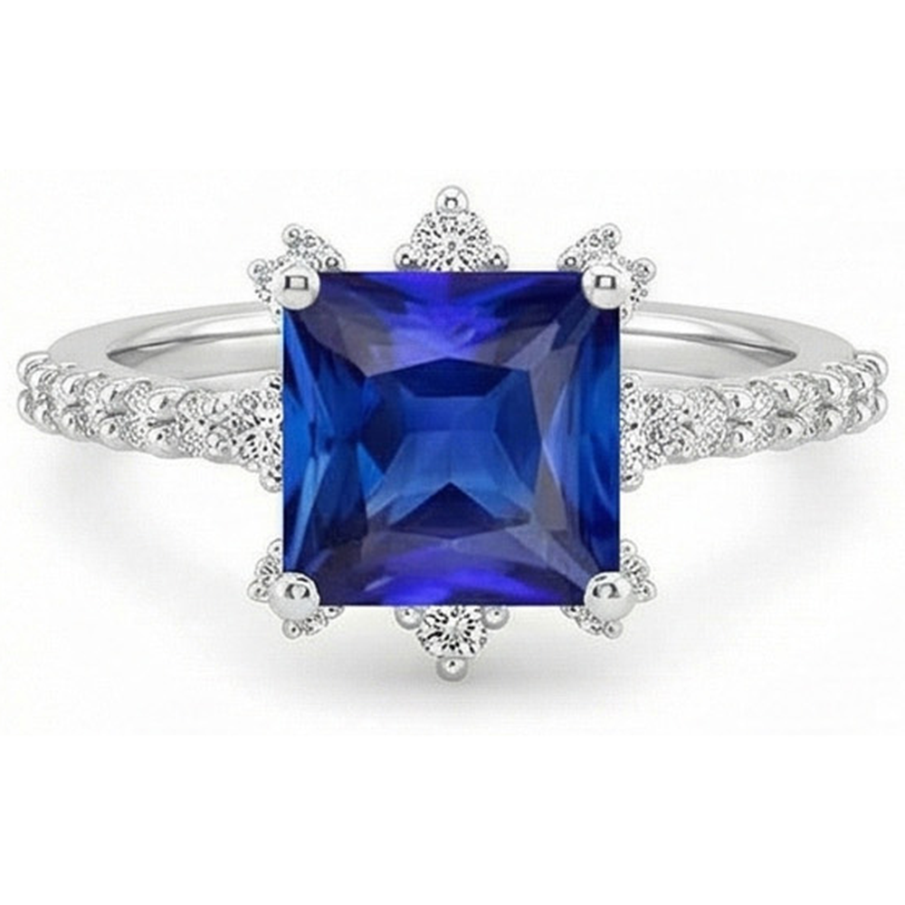 echter round diamant 6.25Karat ring mit Diamantbesatz