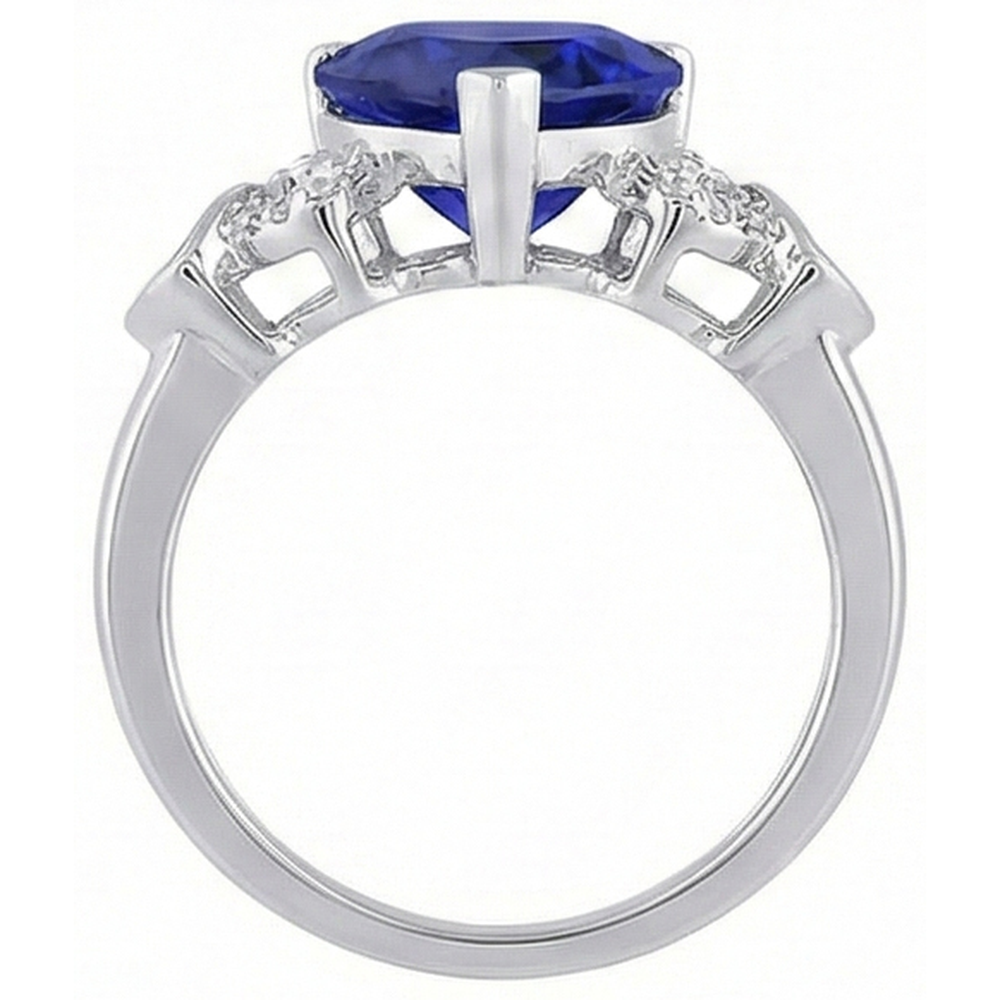 echter round diamant 3.50Karat ring auf Weiß