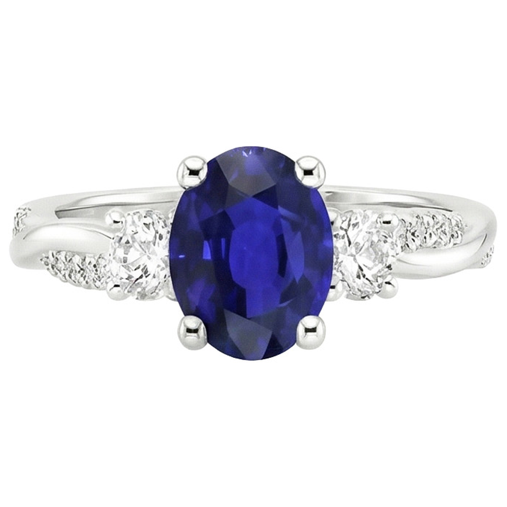 echter oval diamant 6.50Karat ring Detailansicht