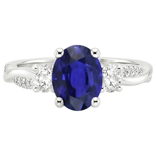 echter oval diamant 6.50Karat ring Detailansicht
