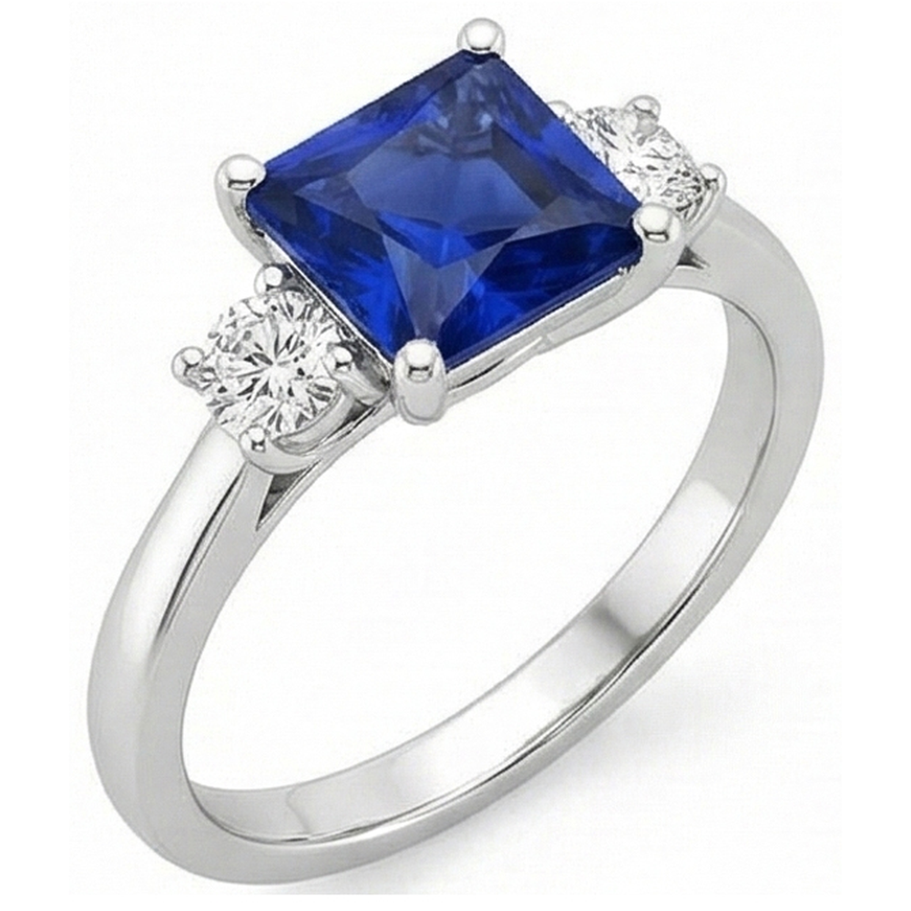 echter round diamant 5.50Karat ring Seitenansicht