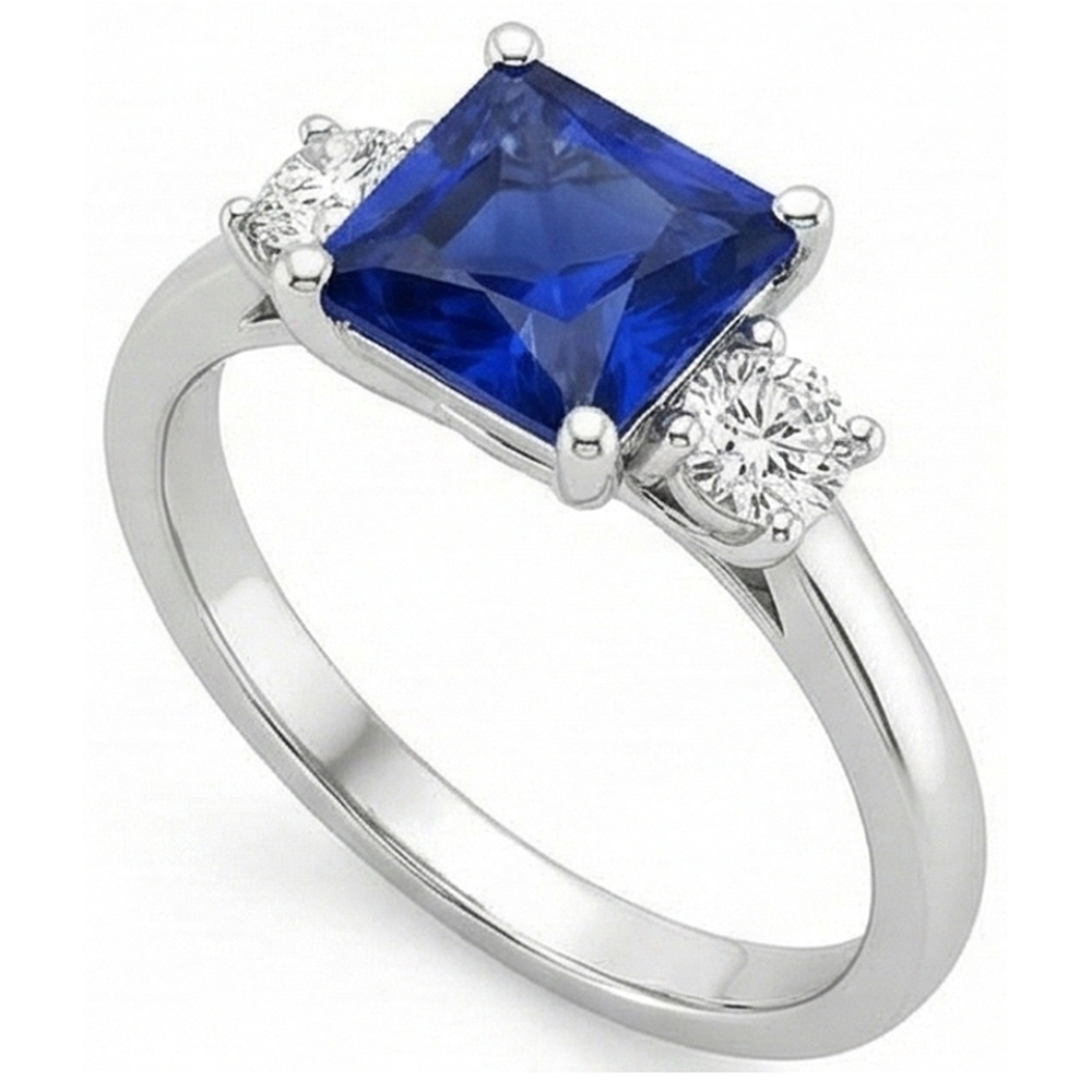 echter round diamant 5.50Karat ring Draufsicht