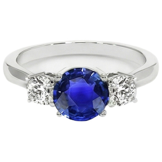 echter round diamant 5Karat ring Vorderansicht