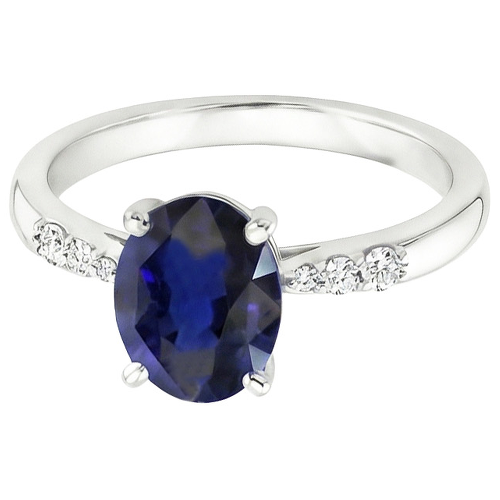 echter oval diamant 3.50Karat ring Detailansicht