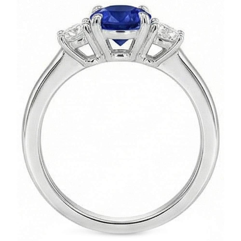 echter round diamant 2Karat ring Profilansicht