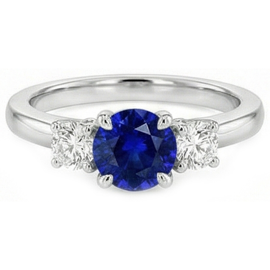 echter round diamant 2Karat ring Seitenansicht