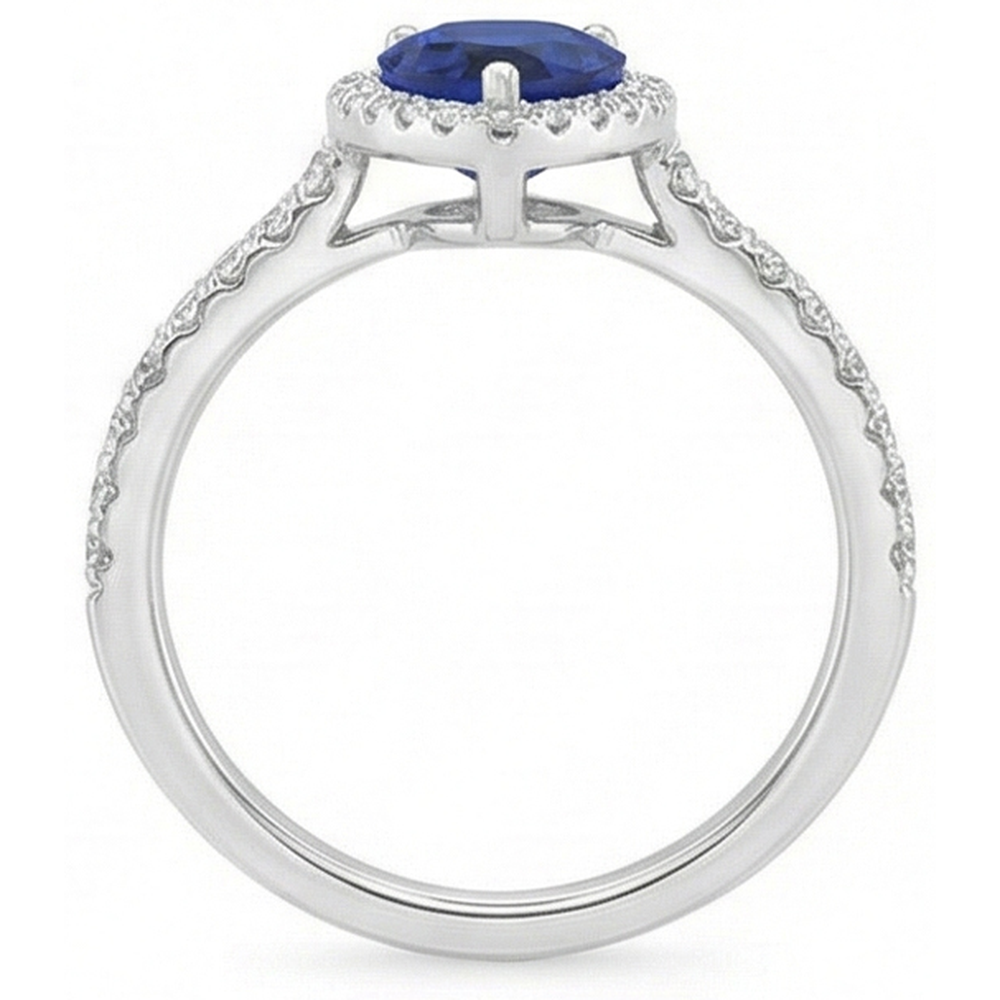echter round diamant 3.50Karat ring auf Weiß