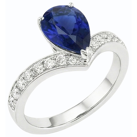 echter round diamant 4Karat ring Seitenansicht