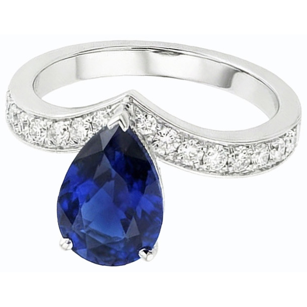 echter round diamant 4Karat ring Draufsicht