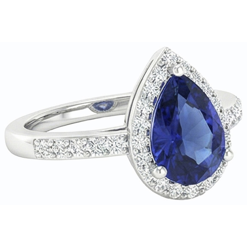 echter round diamant 3Karat ring Profilansicht