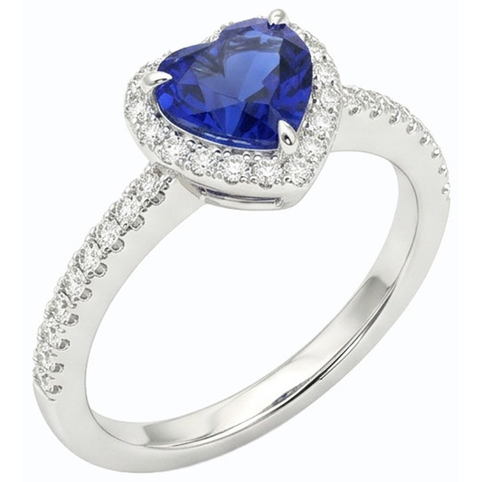 echter heart diamant 3Karat ring Seitenansicht