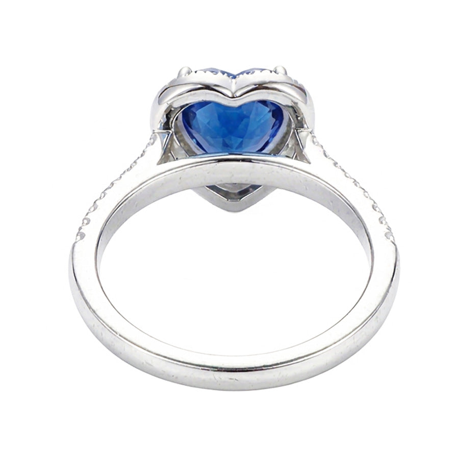 echter round diamant 3.50Karat ring Profilansicht