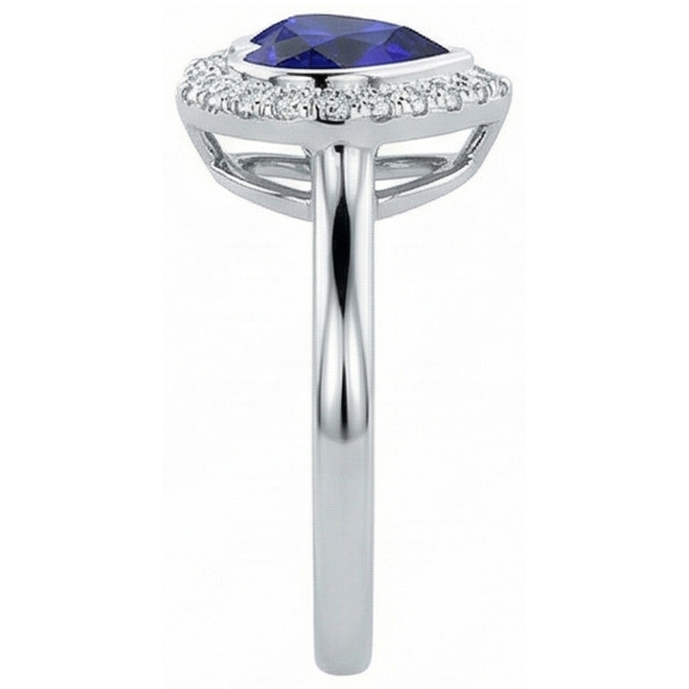 echter round diamant 4Karat ring Profilansicht