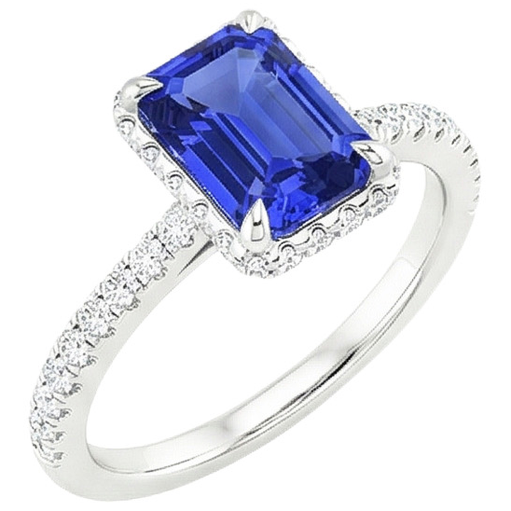 echter round diamant 4.25Karat ring Seitenansicht