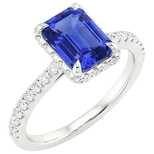 echter round diamant 4.25Karat ring Seitenansicht