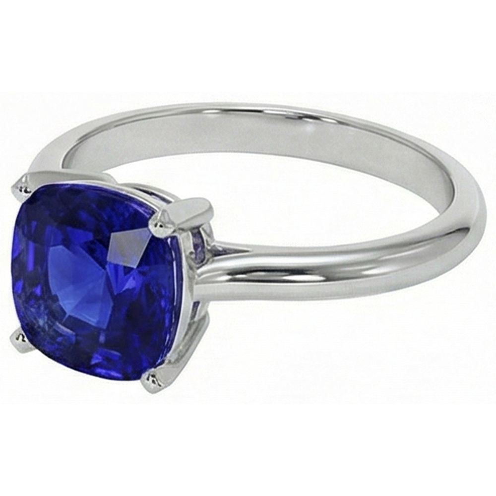 echter cushion diamant 2.25Karat ring Detailansicht