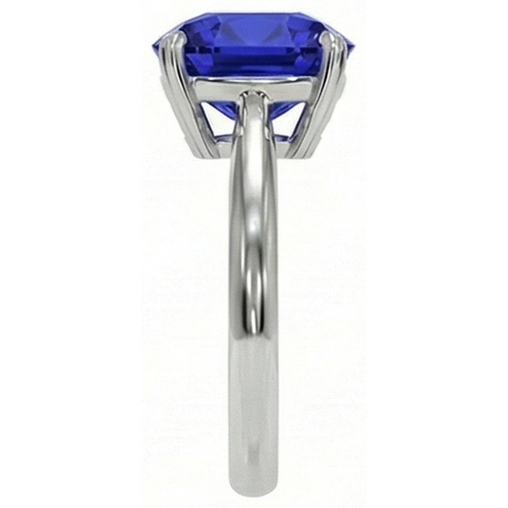 echter cushion diamant 2.25Karat ring Profilansicht