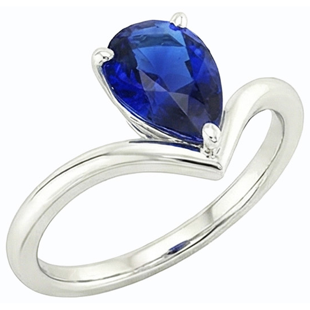 echter pear diamant 2.50Karat ring Seitenansicht