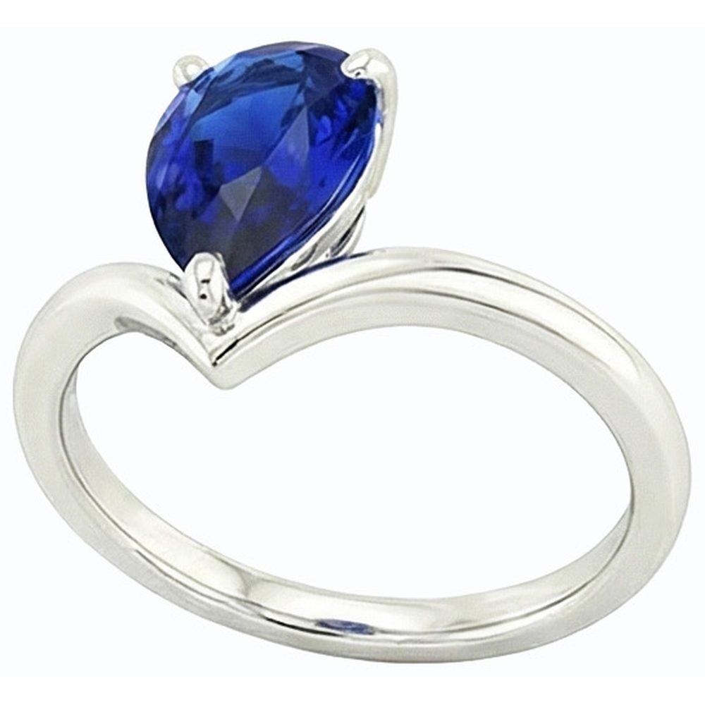 echter pear diamant 2.50Karat ring Detailansicht