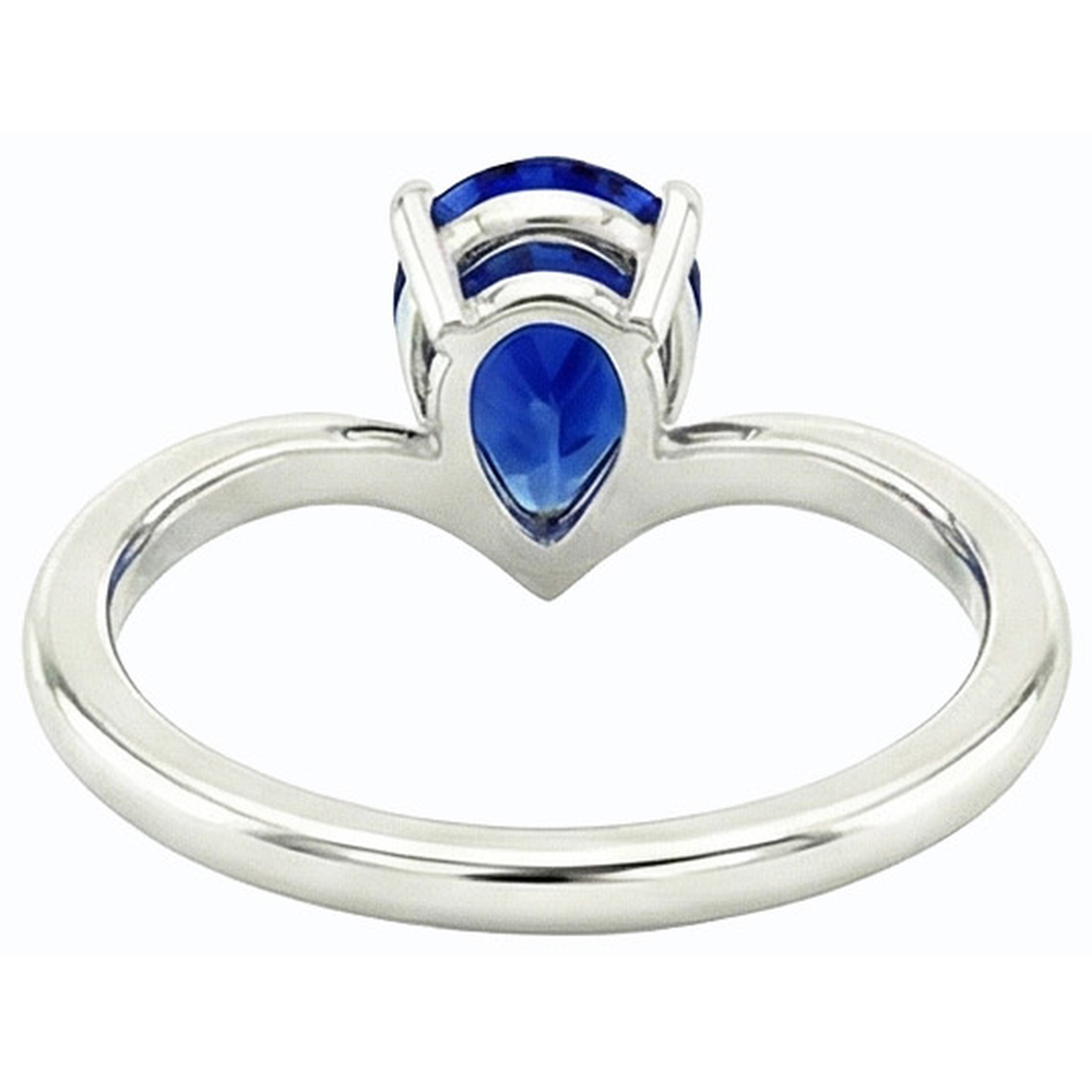 echter pear diamant 2.50Karat ring Profilansicht