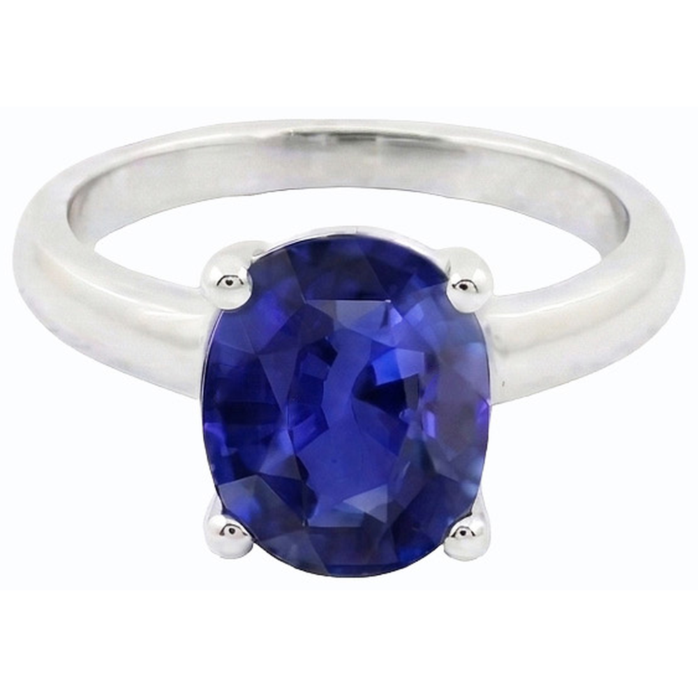echter oval diamant 1.50Karat ring Draufsicht
