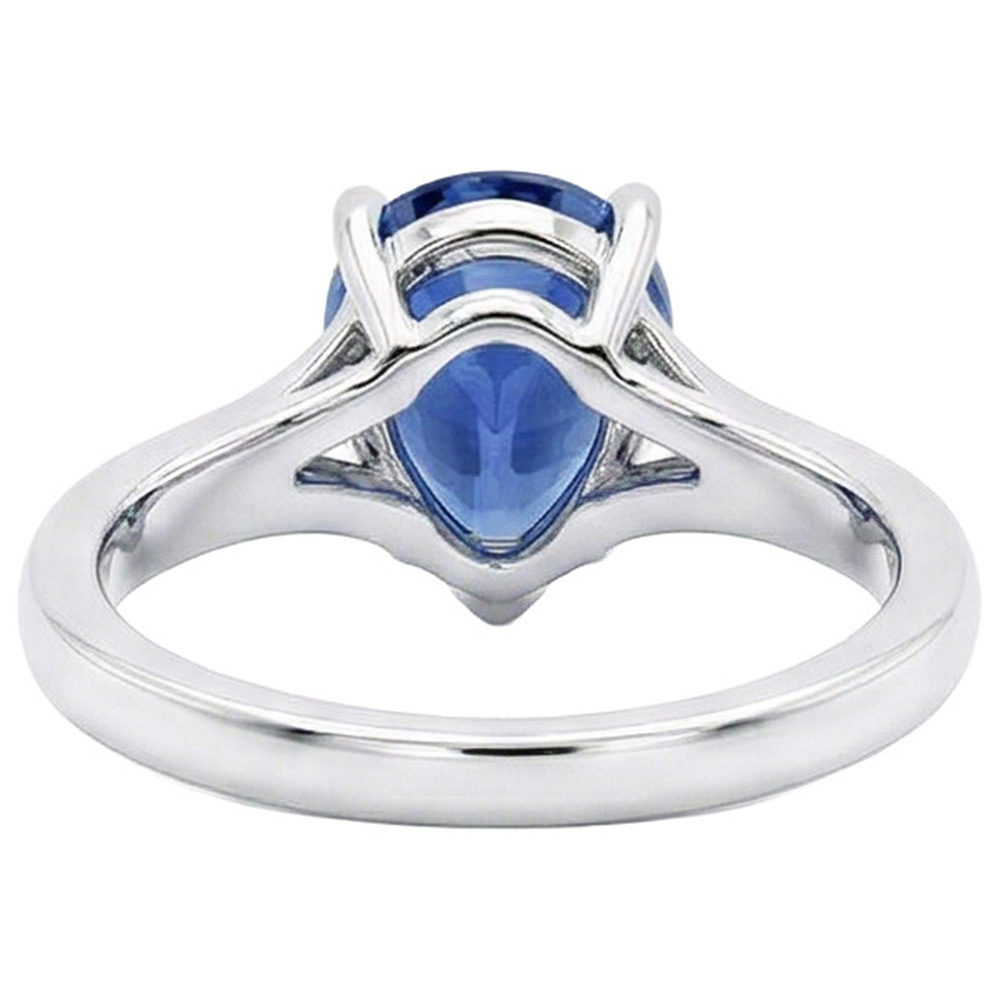 echter pear diamant 3Karat ring Draufsicht