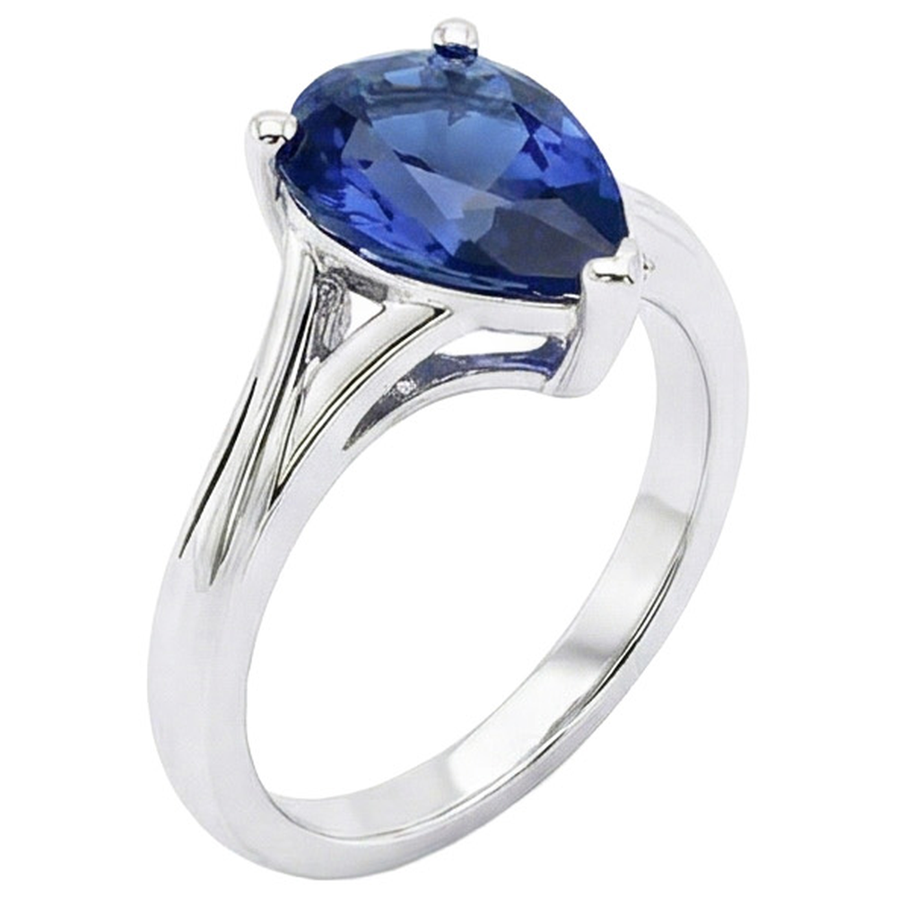 echter pear diamant 3Karat ring Profilansicht